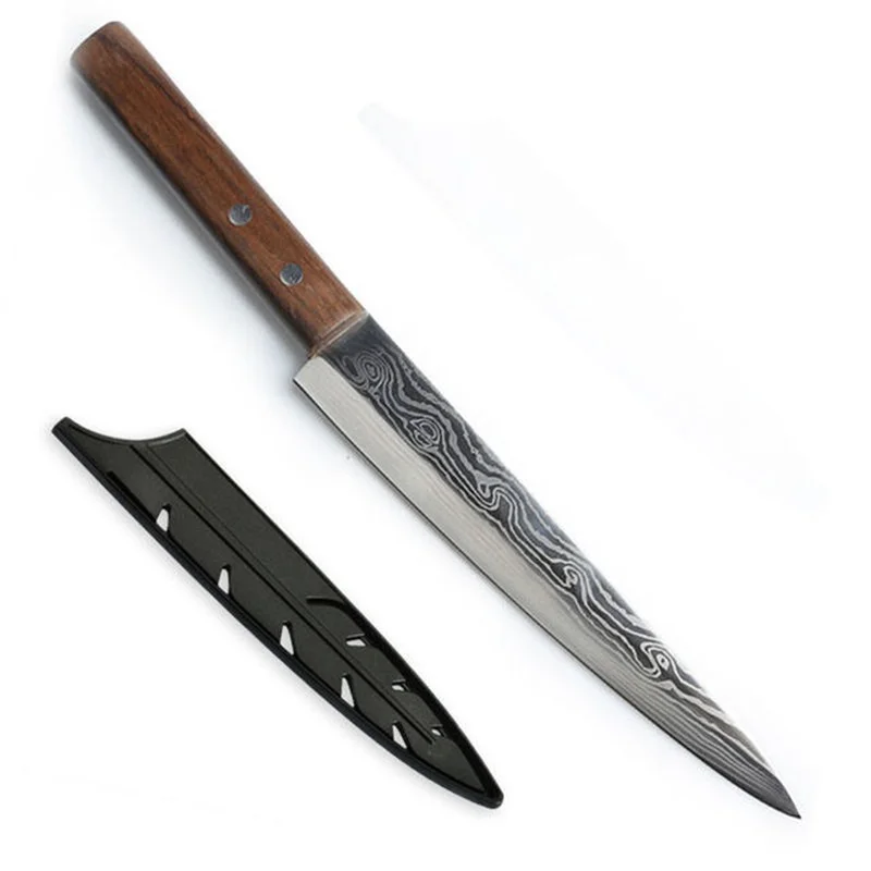 

Salmon Sashimi Damascus Knife Multifunctional Stainless Steel Slicing Knife Japanese Sushi Knife Cooking Chef Knife