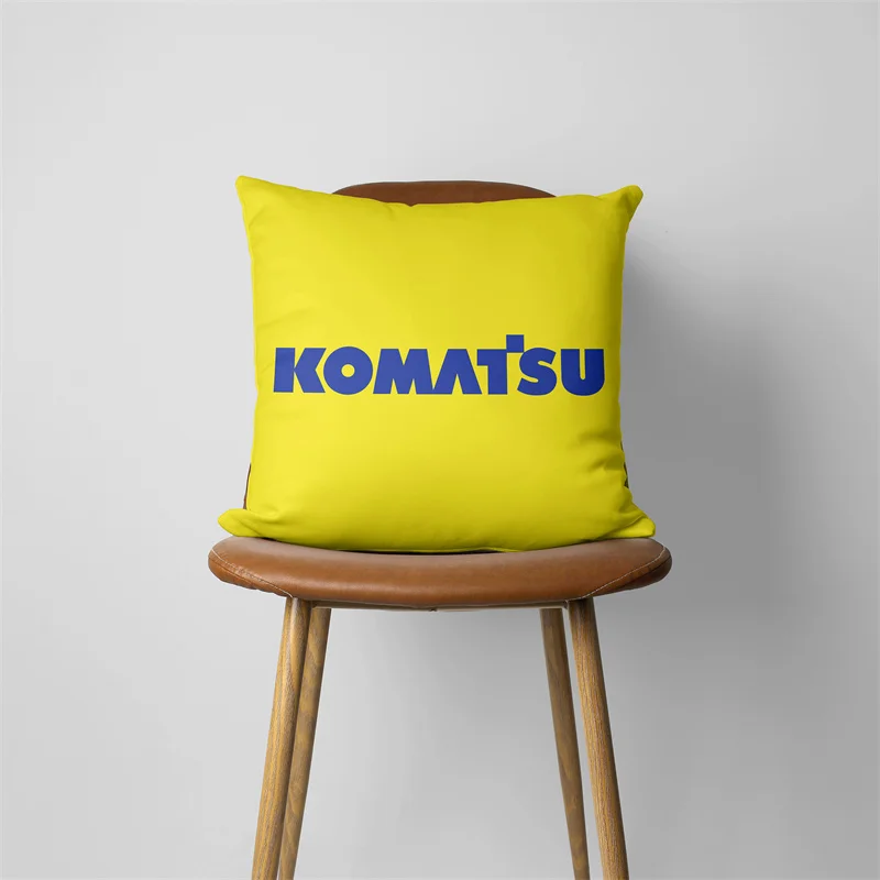 Автомобильная подушка с логотипом Komatsu дизайнерская мягкая квадратная наволочка