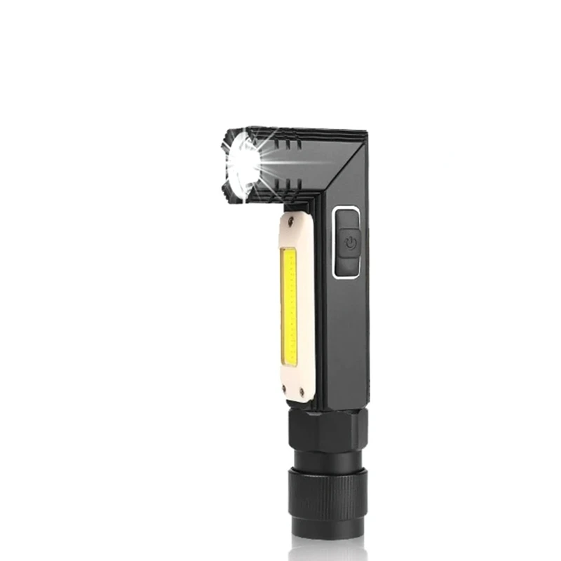 

LED Flashlight Handfree Dual Fuel 90 Degree Twist Rotary Clip Waterproof Mini Lighting LED Torch For Camp