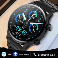 2022 new nfc smartwatch men amoled 390390 hd screen always on display bluetooth call smart watch sports ip68 waterproof clocks