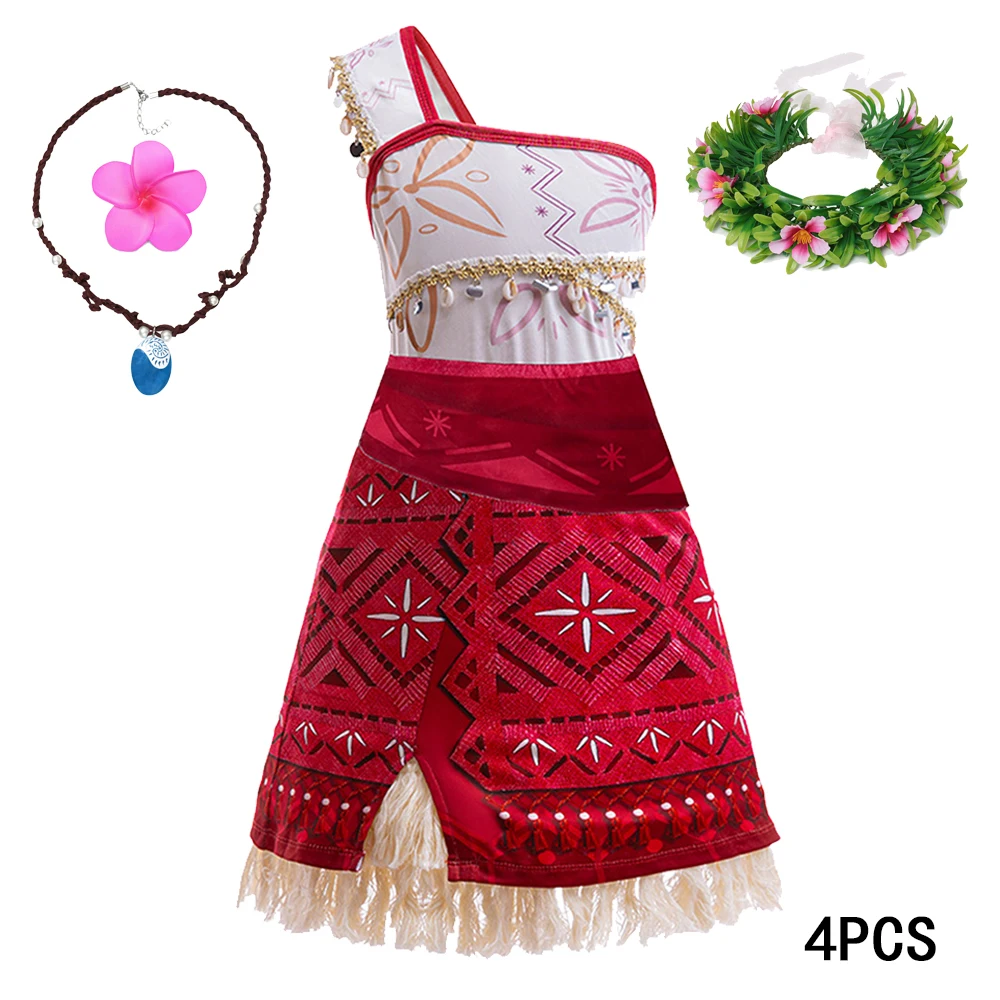 Новый фильм Моана 2 платье принцессы Вайаны карнавальный костюм для девочек