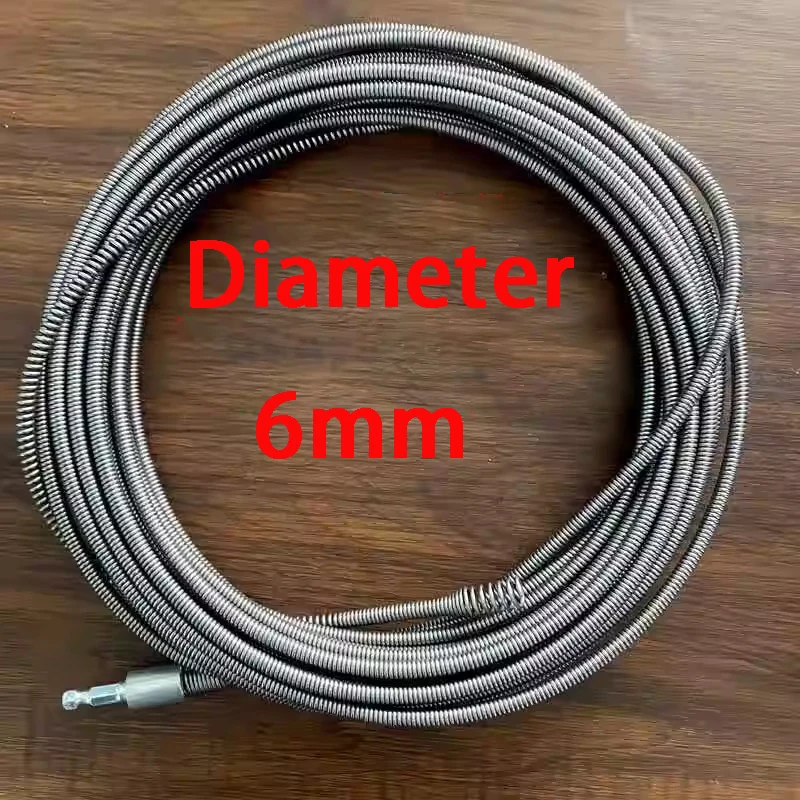 

1-10 метров электрический сверлильный инструмент для дноуглубления труб пружинный канализационный инструмент для разблокировки труб для ванной и кухни очиститель слива раковины забитый инструмент