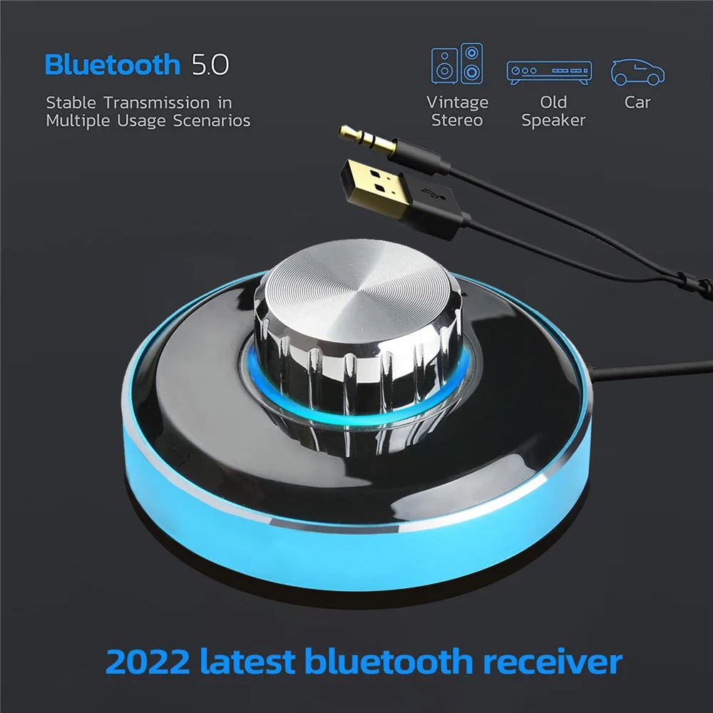 

Bluetooth-Переходник 3,5 мм Jack, для автомобиля, беспроводной, Bluetooth, 5,0, передатчик, приемник, динамик, усилитель
