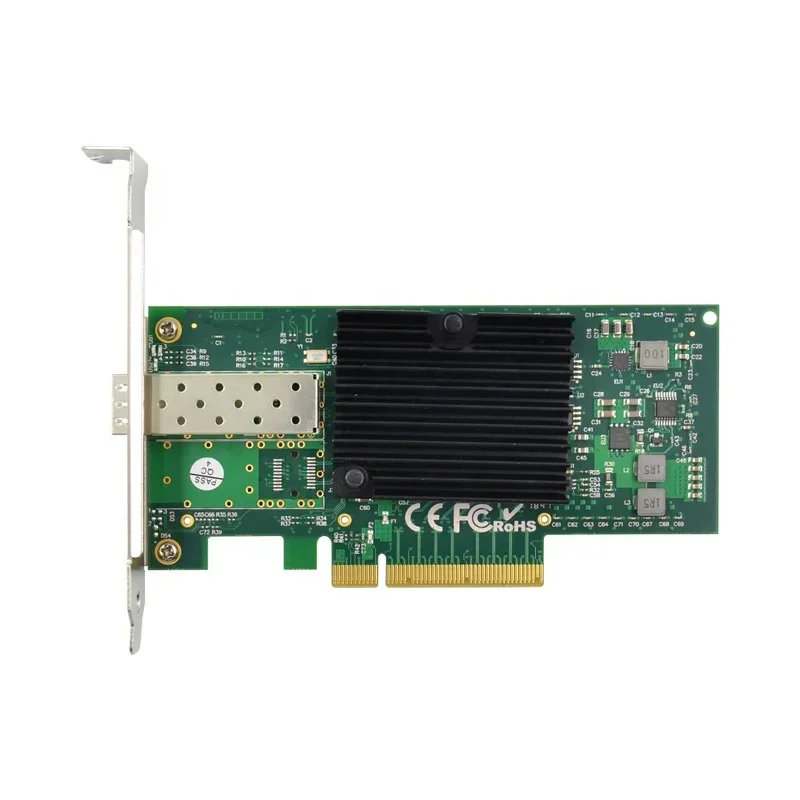 Фото Сетевая карта PCI-E X8 для серверов с поддержкой 10-гигабитной оптоволоконной сети PCIe 10GbE SFP+, чипсет 82599EN №1