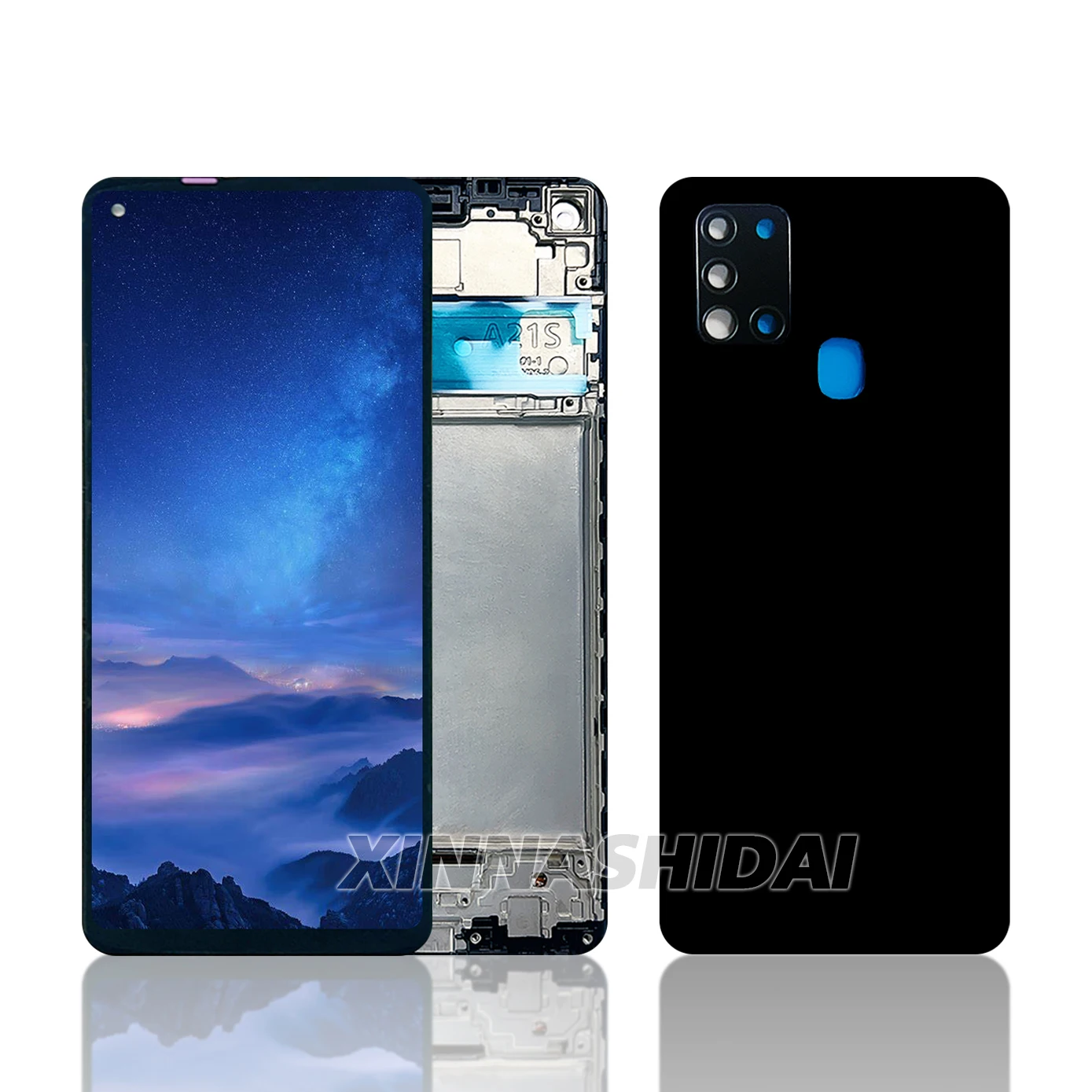 Фото Для Samsung A21s A217 TFT ЖК-дисплей с сенсорным экраном, рамка для батарейного отсека, корпус для A21s SM-A217F/DS, запасные части для дисплея №2