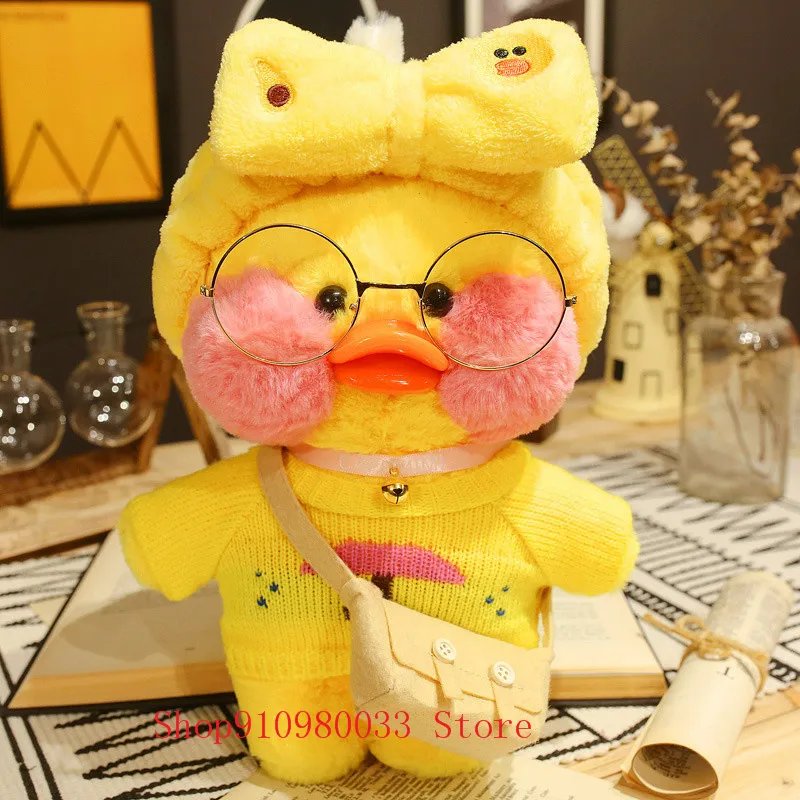 

2022 Sale 30cm LaLafanfan Cafe Duck Plush Toys Pillow Stuffed Lucky Duck Doll Cartoon Cute Soft Doll Birthday Gift for Kids Girl