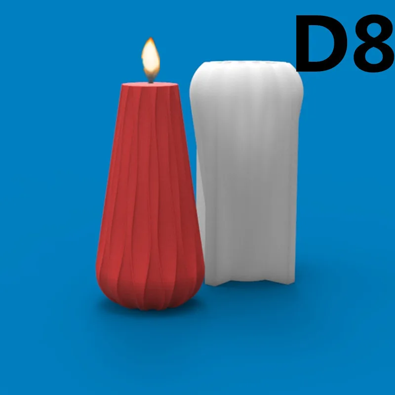 

D8 Vase Shape Silicone Candle Mold Gypsum form Carving Art Aromatherapy Plaster Home Decoration Mold Wedding Gift Handmade