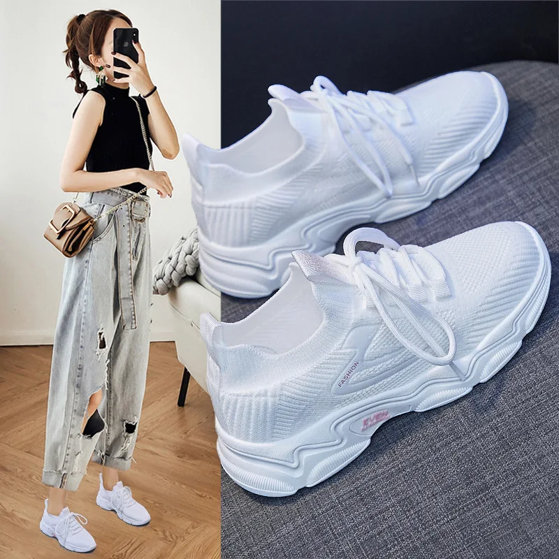 

Женские кроссовки для девочек, летняя дышащая повседневная спортивная обувь для бега, Женская Удобная спортивная обувь