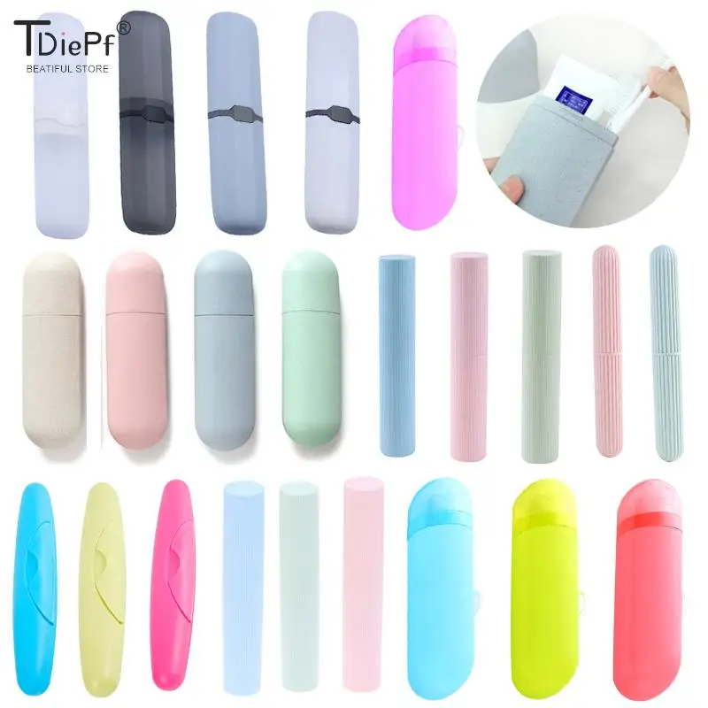 

Portable Toothpaste Box 1PC Toothbrush Holder Box Outdoor Travel Camping Toothbrush Storage Organizer Case Bathroom Accessorie