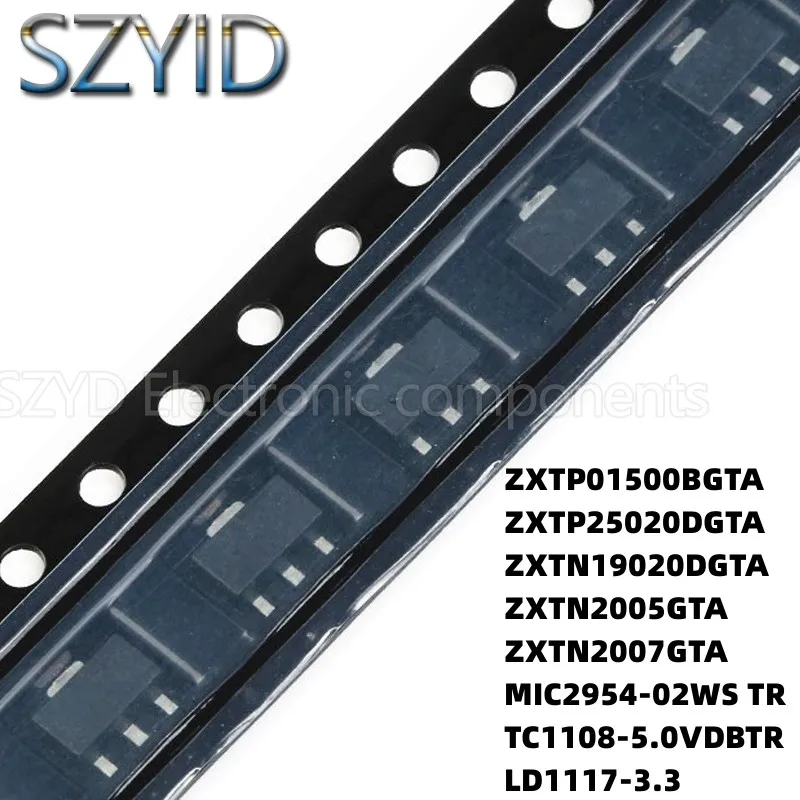 

100 шт., SOT223 ZXTP01500BGTA ZXTP25020DGTA ZXTN19020DGTA ZXTN2005GTA ZXTN2007GTA