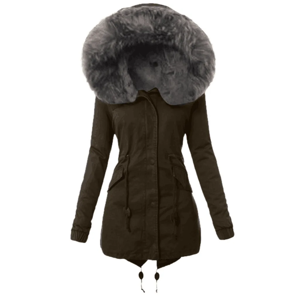 Autumn and Winter 2022 Women's cotton jacket wool collar cotton jacket thickened coat cotton jacket