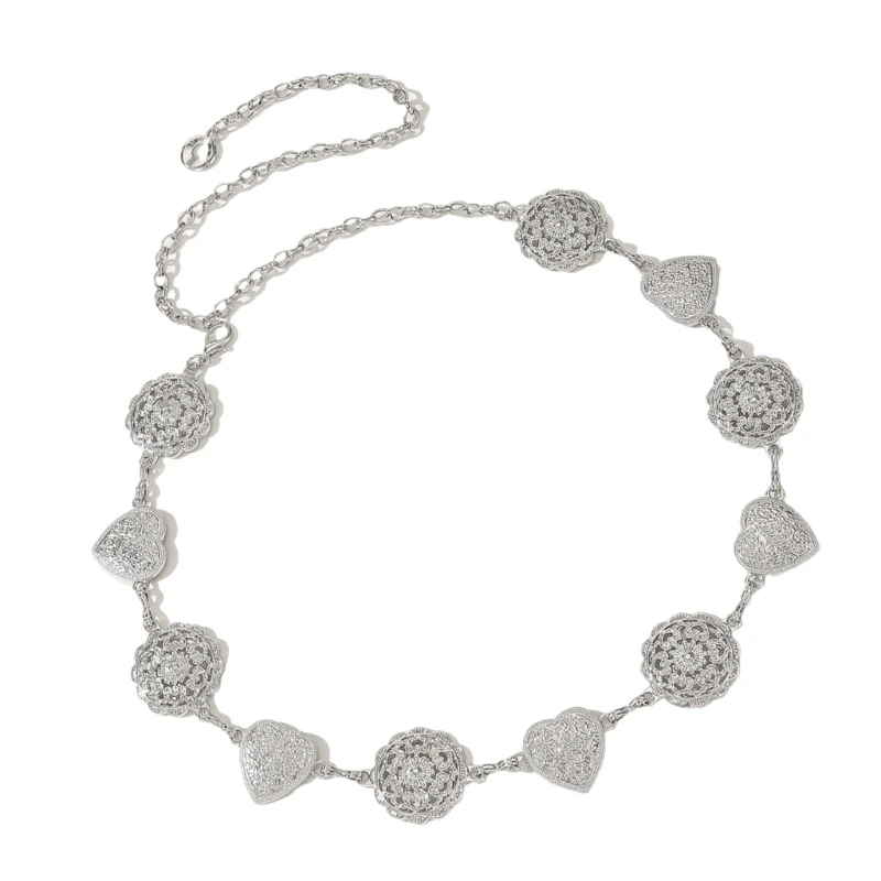 SZL пояс с цветочным сердечком цепочкой для платья женщин на талию ковбойский