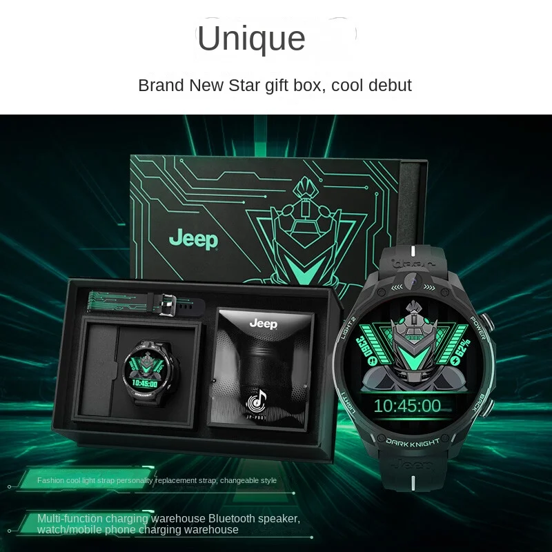

Jeep Black Knight Yao series 64G smart watch supports heart rate detection male and female call photo 500W pixel GPS positioning