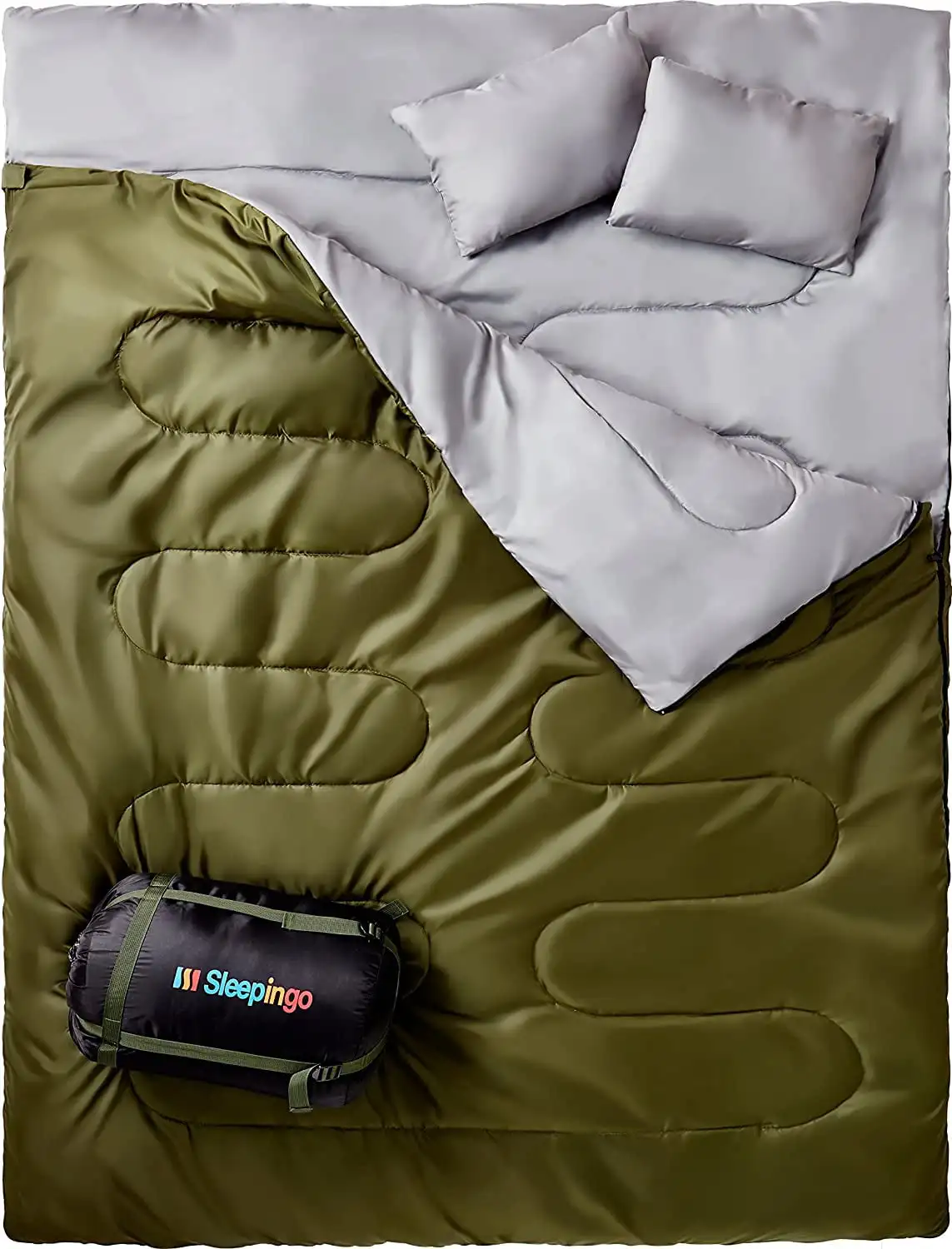 

Double Sleeping Bag Backpacking, Camping, Or Hiking, Queen Size Xl Cold Weather 2 Person Waterproof Sleeping Bag Adults Or Tee