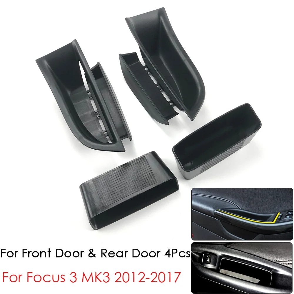 For Ford Focus 3 MK3 2012-2017 Car Accessories Front Rear Back Door Handle Armrest Storage Box  Container Stowing Tray Pallet
