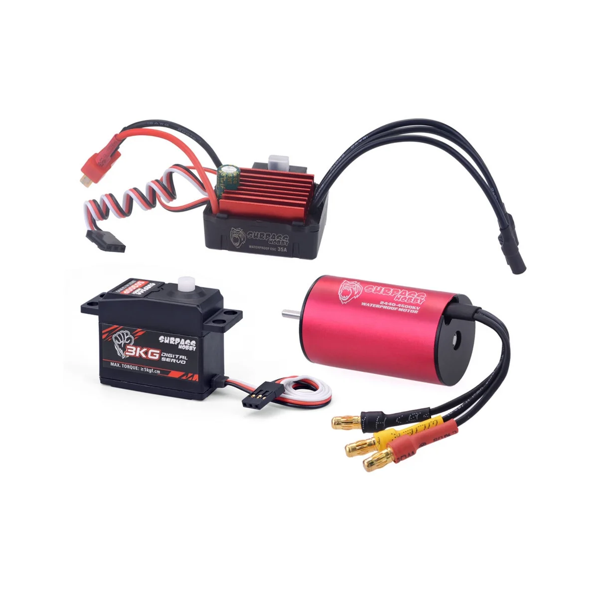 Цифровой рулевой механизм Surpass Hobby, Электрический регулируемый, 2440 + 35 А, 3 кг, пластиковые зубья, аксессуары для автомобиля с дистанционным управлением, 4600