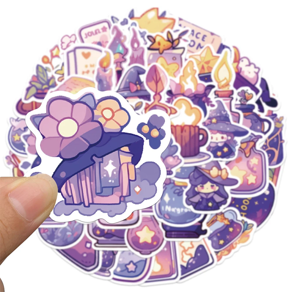 10/30/50 шт. милый Мультфильм Волшебное зелье Ведьма Наклейки Эстетические Граффити