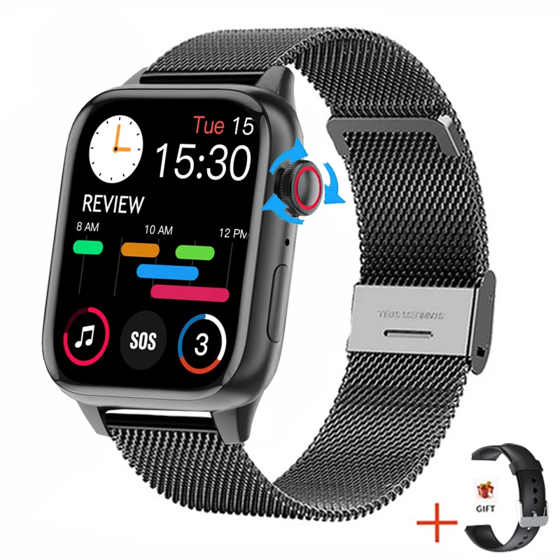

For Xiaomi HUAWEI Bluetooth Call Smart Watch Rotary Button Passcode Lock Screen Fitness Tracker 2022 New Smartwatch Men women