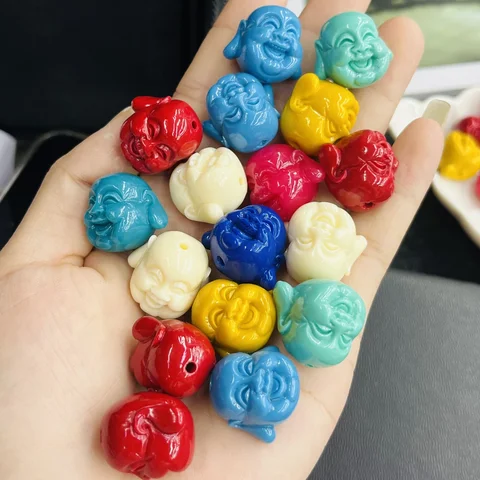 Коралловые бусины Будды 100 шт. 10x12 мм