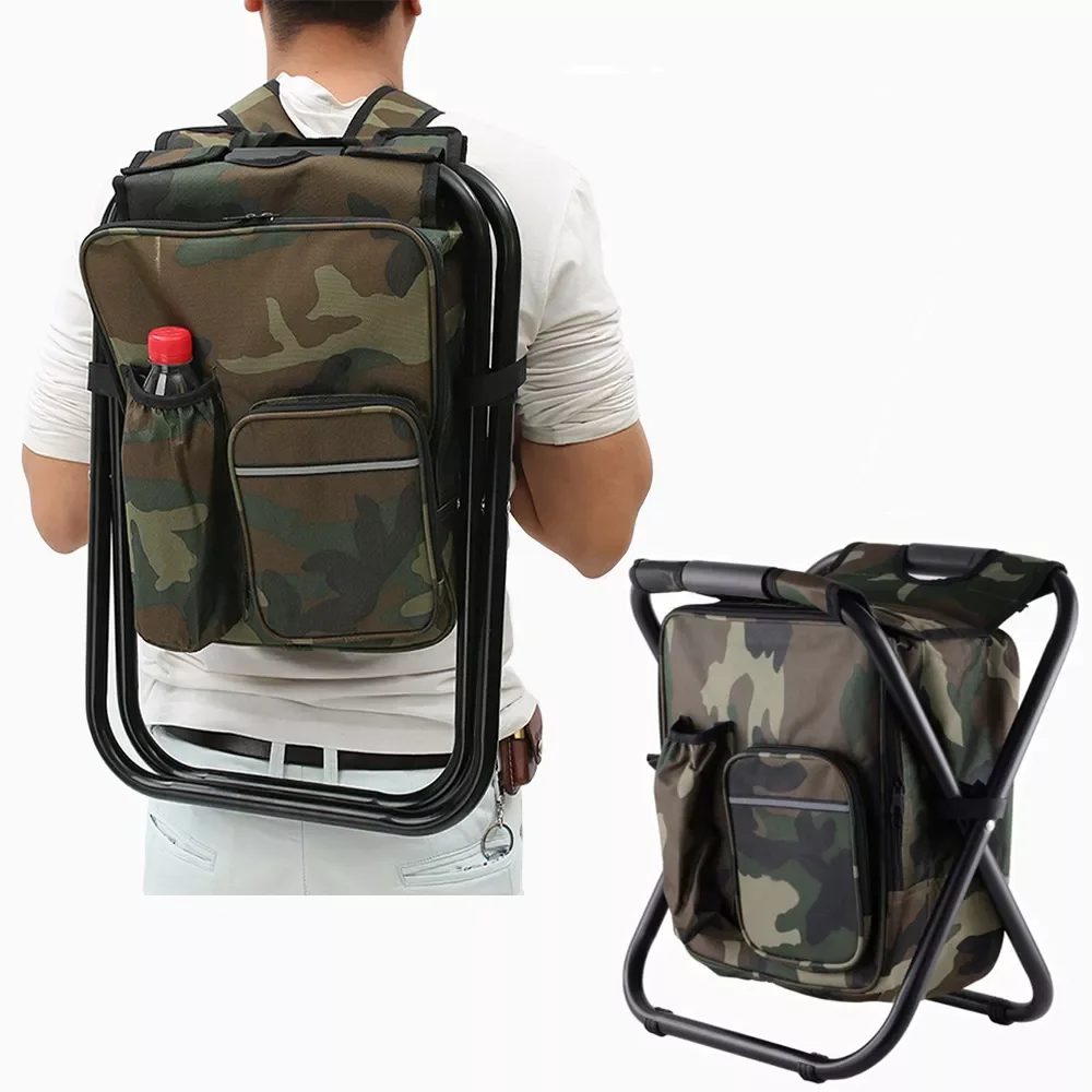 

NEW2023 стул для кемпинга и рыбалки, портативный складной стул для пляжа с изолированной сумкой для охлаждения, стулья для пикника, пешего тури...