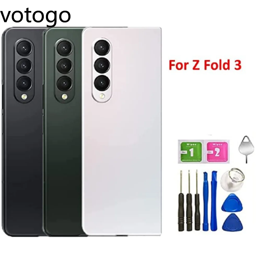 

Replacement Parts For Samsung Galaxy Z Fold 3 2 5G F926 Fold3 F916 4 Rear Back Glass Battery Cover Housing + Camera Lens + Tools