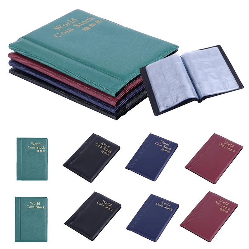 

10 Pages Coins Album Mini Coin Storage Album Coins Photo Albums Small Coin Book PVC 120 Pockets Vertical Style Collection Book