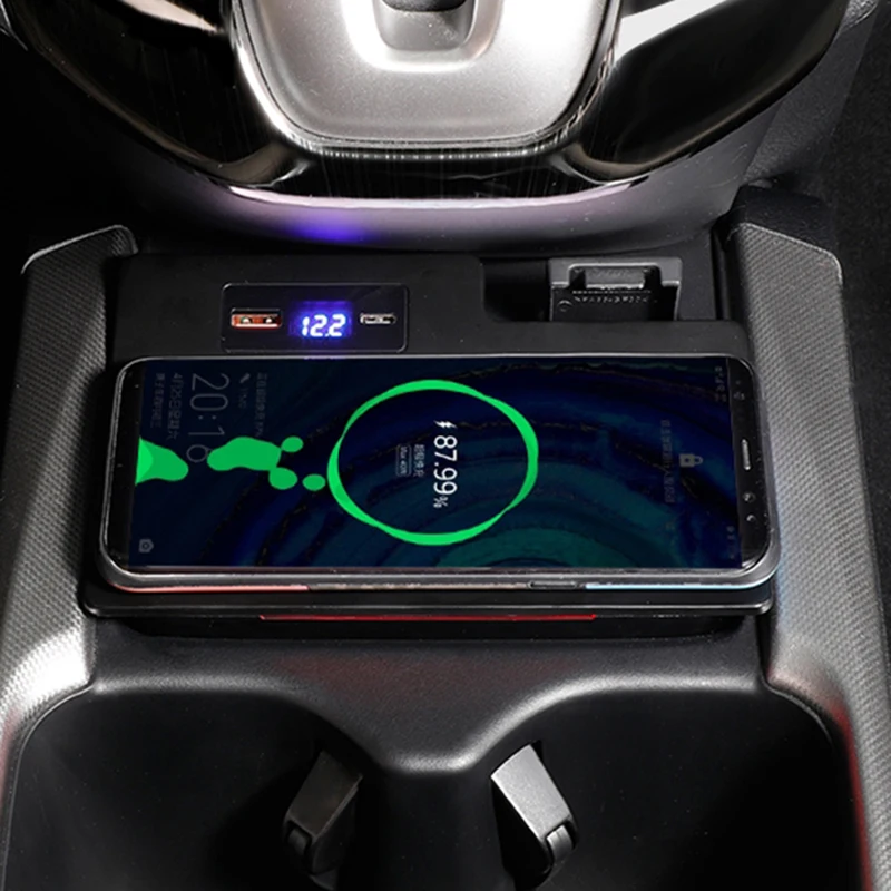 

For Honda CRV CR-V 2017 2018 2019 2020 Car QI wireless charger 15w fast phone charger charging pad plate phone holder