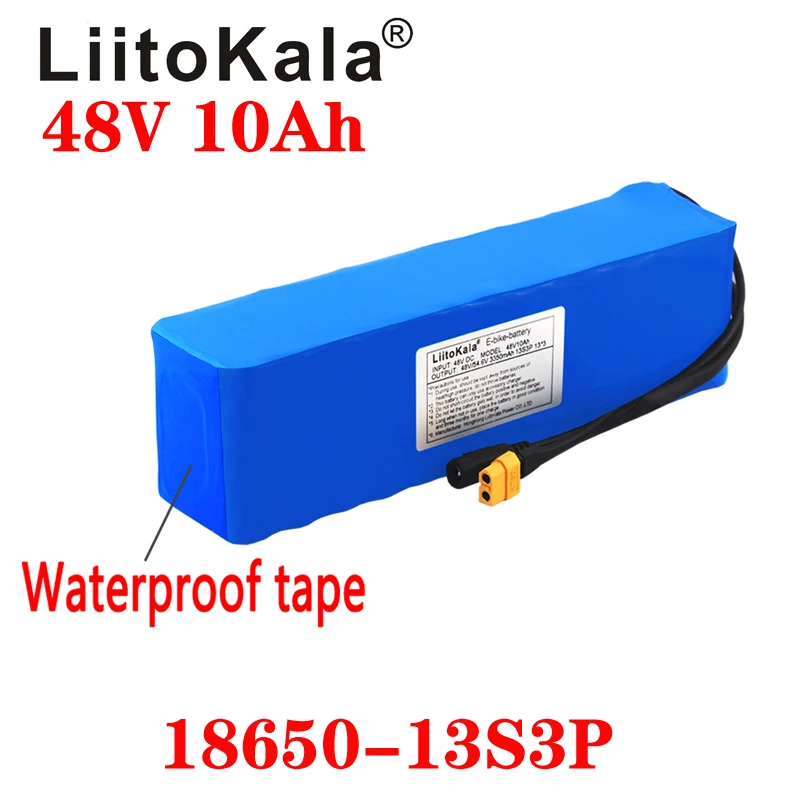 

LiitoKala 48V 10ah 13s3p High Power 18650 Battery Electric Vehicle Electric Motorcycle DIY Battery BMS Protection XT60 Plug