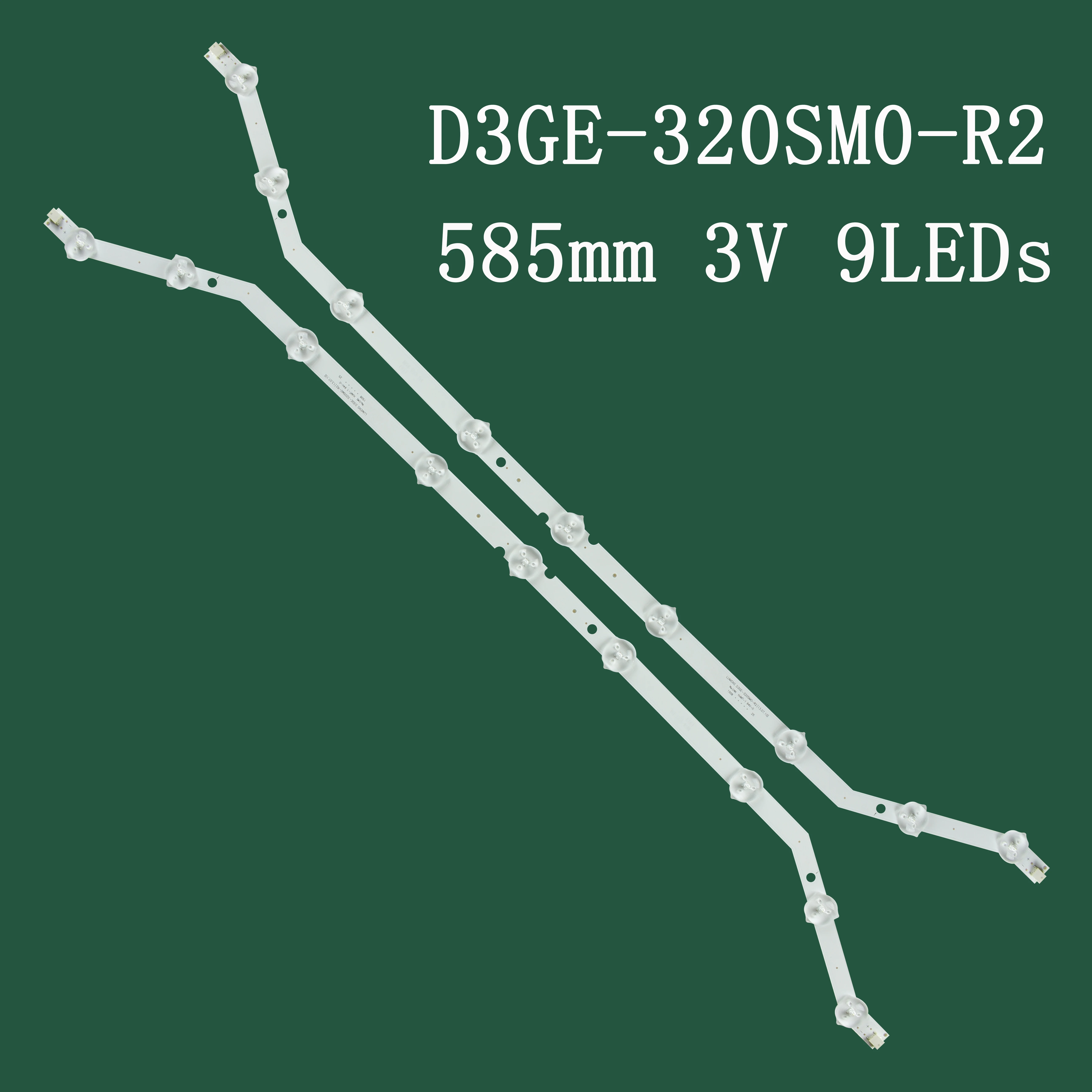Новинка, Светодиодная лента для подсветки, 2 шт. * 9, 585 мм, для диагонали 32 дюйма