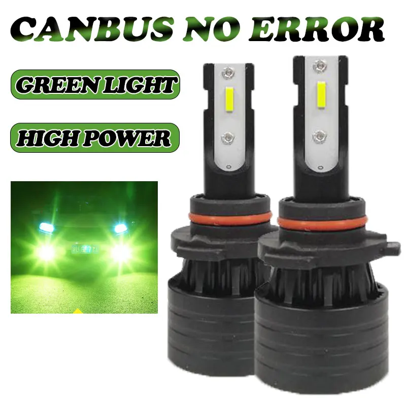 H7 H11 Светодиодные фары Лампа Canbus Противотуманные 9005 HB3 9006 HB4 H8 H9 9012 H1 Зеленые