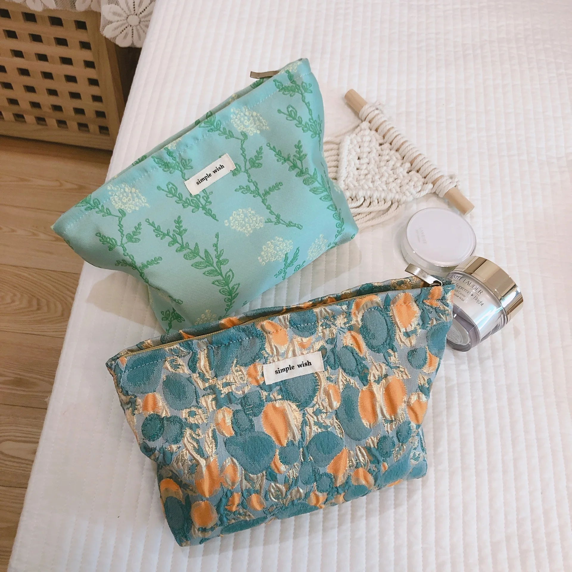 Flower Cosmetic Bag Women Retro Makeup Storage Necesserie Organizer Travel Toiletry Bags Cute Pencil Case |