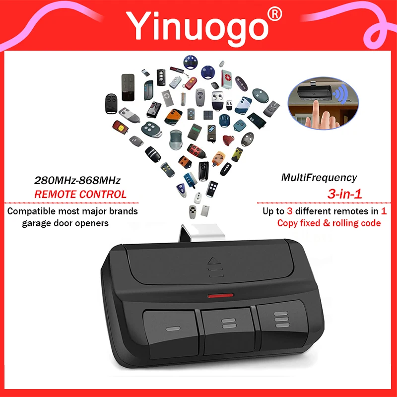 

Yinuogo многочастотный пульт дистанционного управления для ворот 3 в 1