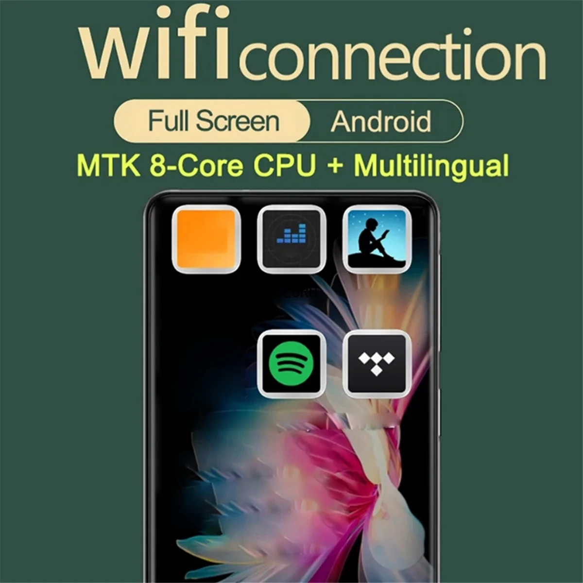 Музыкальный плеер Беспроводной WIFI MP3 MP4-плеер 4-дюймовый сенсорный экран Bluetooth для