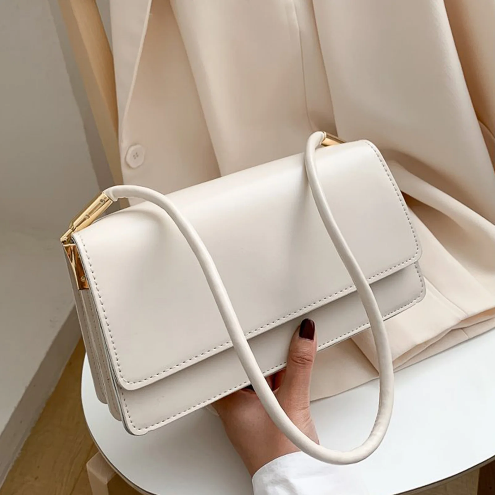 

PU Diagonal Bag Mini Square-Shoulder Sling Bag Perfect Birthday Gift