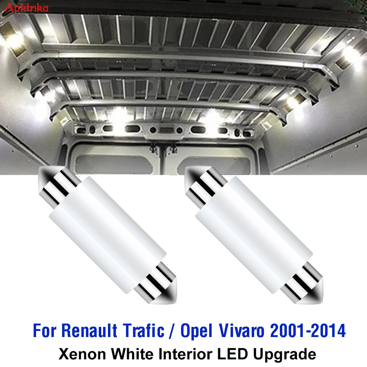 

Apktnka 2X яркая внутренняя лампа Festoon Led 41 мм C5W автомобильное освещение для Renault Trafic Opel Vivaro Ford Transit ксеноновый белый