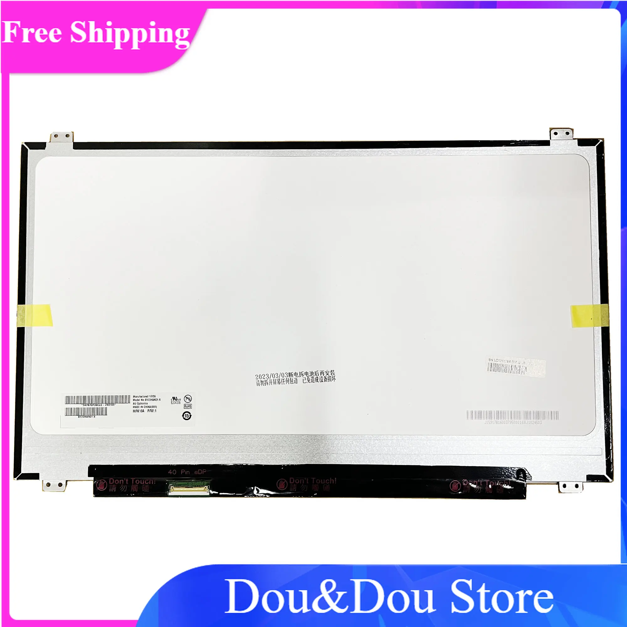 

B173HAN01.6 N173HHE-G32 B173HAN01.1 B173HAN01.2 B173HAN01.4 1920x1080 40pin eDP 17.3" 120Hz Laptop Screen