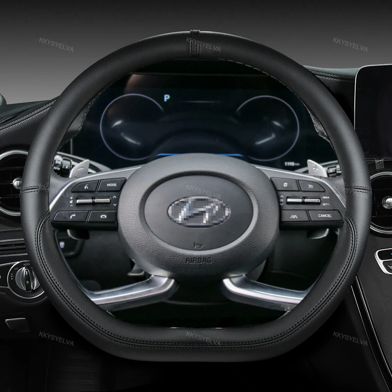 

Для Hyundai Tucson IX35 2021 NX4 Elantra 7th Sonata 10th 2020 2021 из искусственной кожи D Shape чехол рулевого колеса автомобиля Auto Accessories