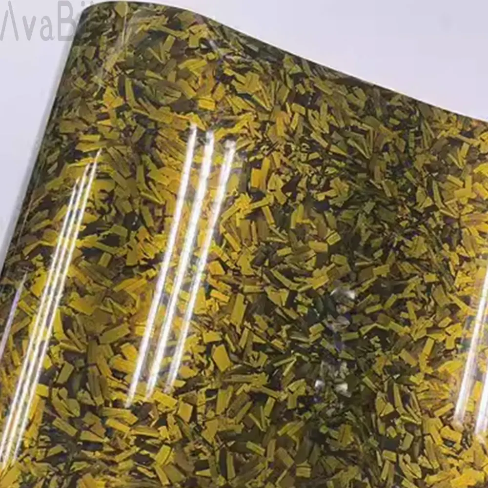 Золотая кованая карбоновая виниловая пленка ПЭТ призрачный камуфляж