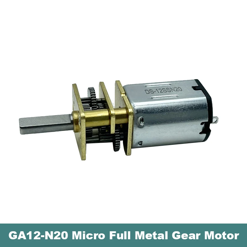 

Micro N20 Full Metal Gearbox Gear Motor DC 3V 5V 6V 32RPM-60RPM Slow Speed Large Torque Gear Ratio 1:298 DIY Toy Robot Smart Car