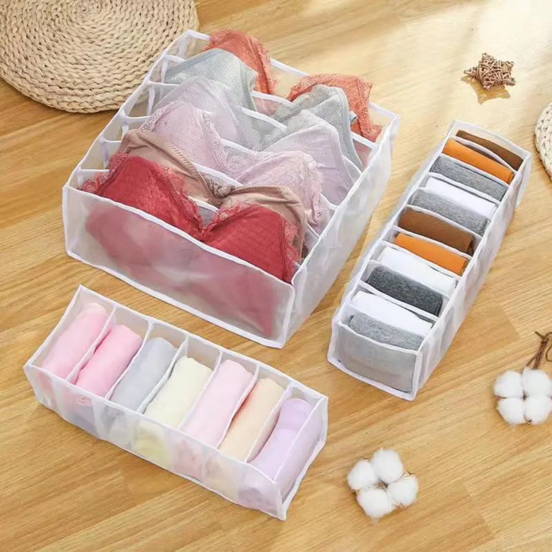 

Folding Closet Organizer Panties And Socks Storage Boxes Wardrobe Clothes Underwear Organizer Drawers Clothes Separator Boxes