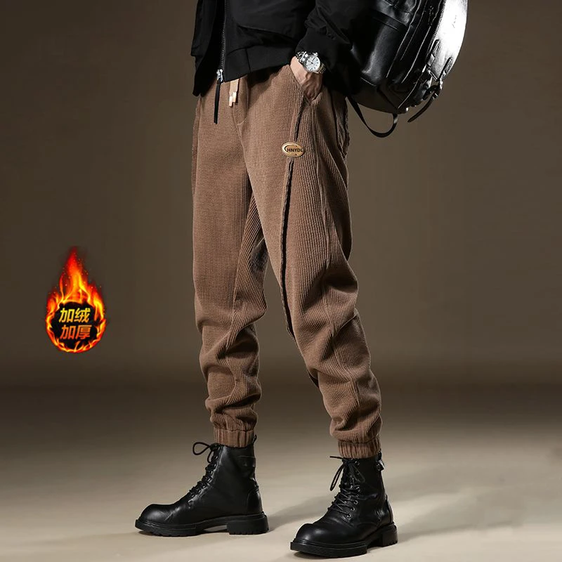 

Casual Pants Men's Trendy Brand Loose Leg Pants 2022 Autumn And Winter New Plus Velvet Corduroy Pants Sports Pencil Pants