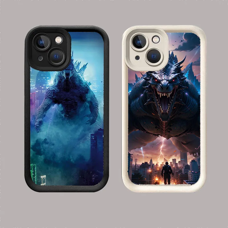 WD-18 Monster Kong Белый ступенчатый чехол из ТПУ для iPhone X XS XR 8 11 12 13 Mini Plus Pro Max