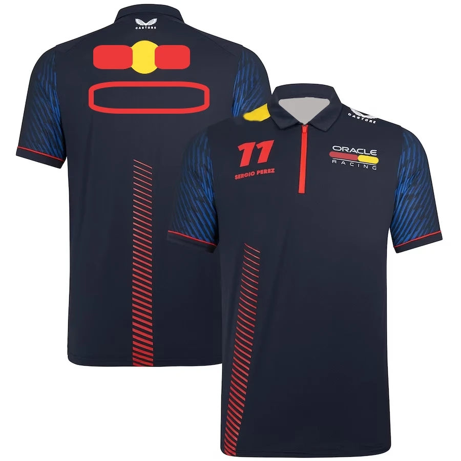 

2023 Oracle Red Color Bull Racing Polo F1 Sergio Perez Team Polo Formula 1 Suit MOTO Tees Men's Shirt Fan Supporter Top