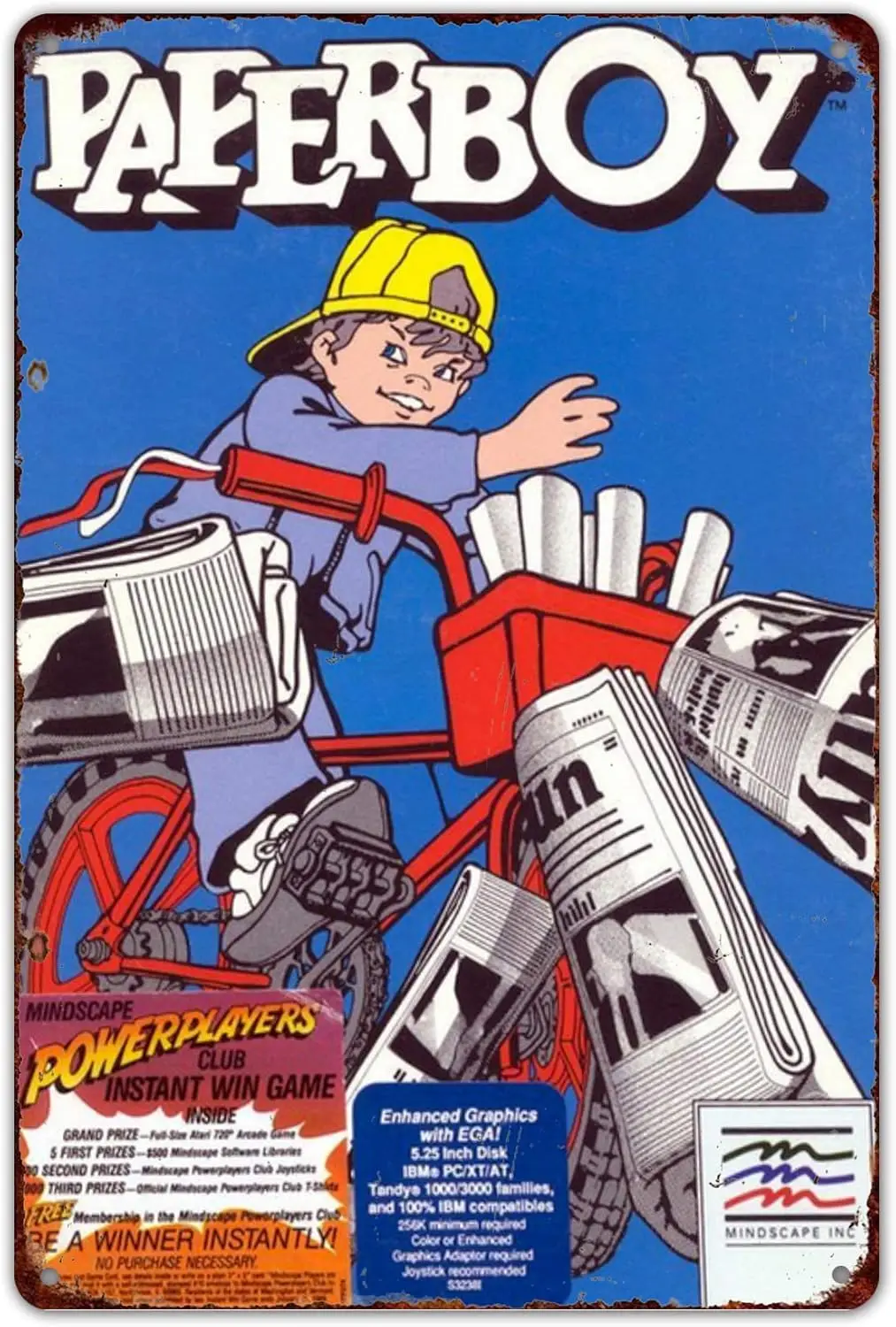 Sgn 8 x 12 дюймов для дома Rnch Wne Cellr Br Pto Metl Sgns Vntge Pperboy Vdeo Gme d rcde Gmng Retro Look Новинка Wll Decor