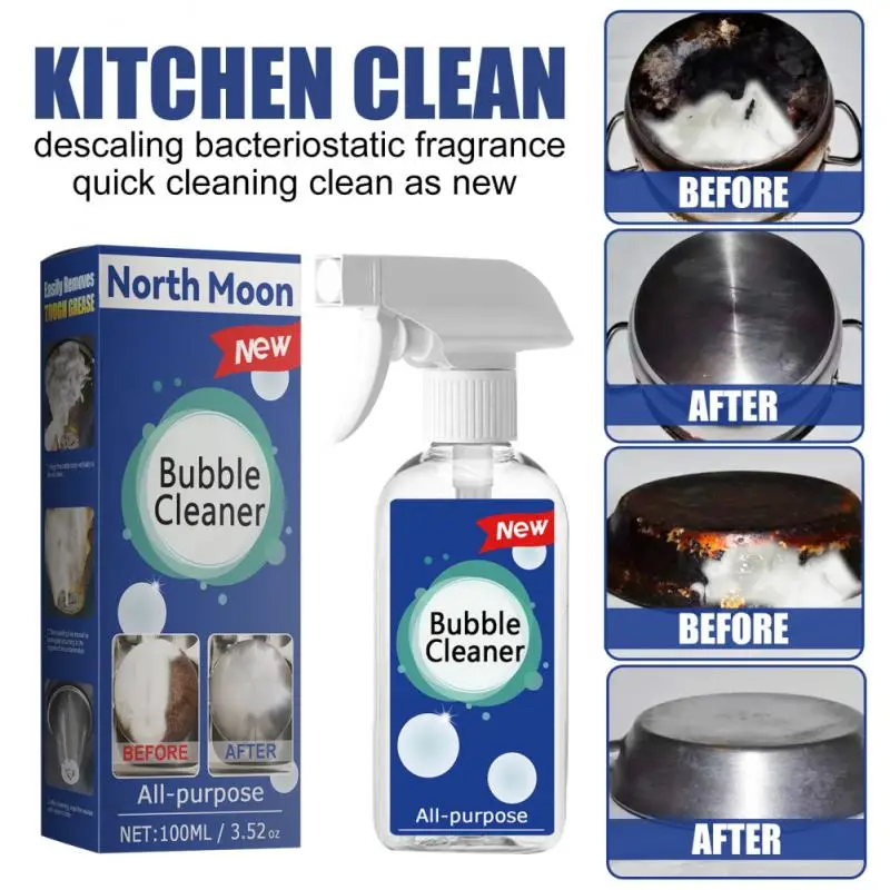 

100ml Grease Cleaning Rust Remover Multifunctional Foam Cleaner Kitchen Household Dirt Oil Cleaning Bubble Spray Washing Kitchen