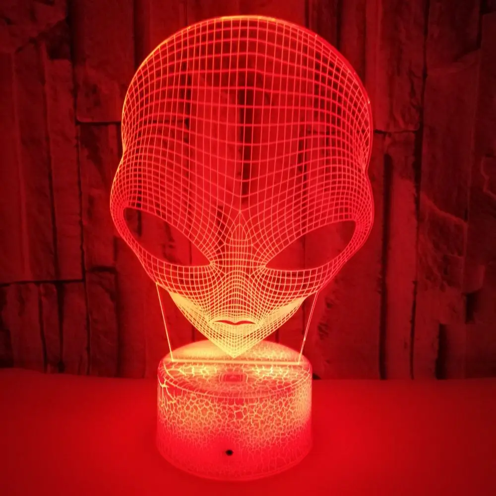 

NIghdn Alien 3D Illusion Lamp LED Night Light 7 Color Changing USB Desktop Table Lamp Home Room Decor Gift for Boys Girls Men