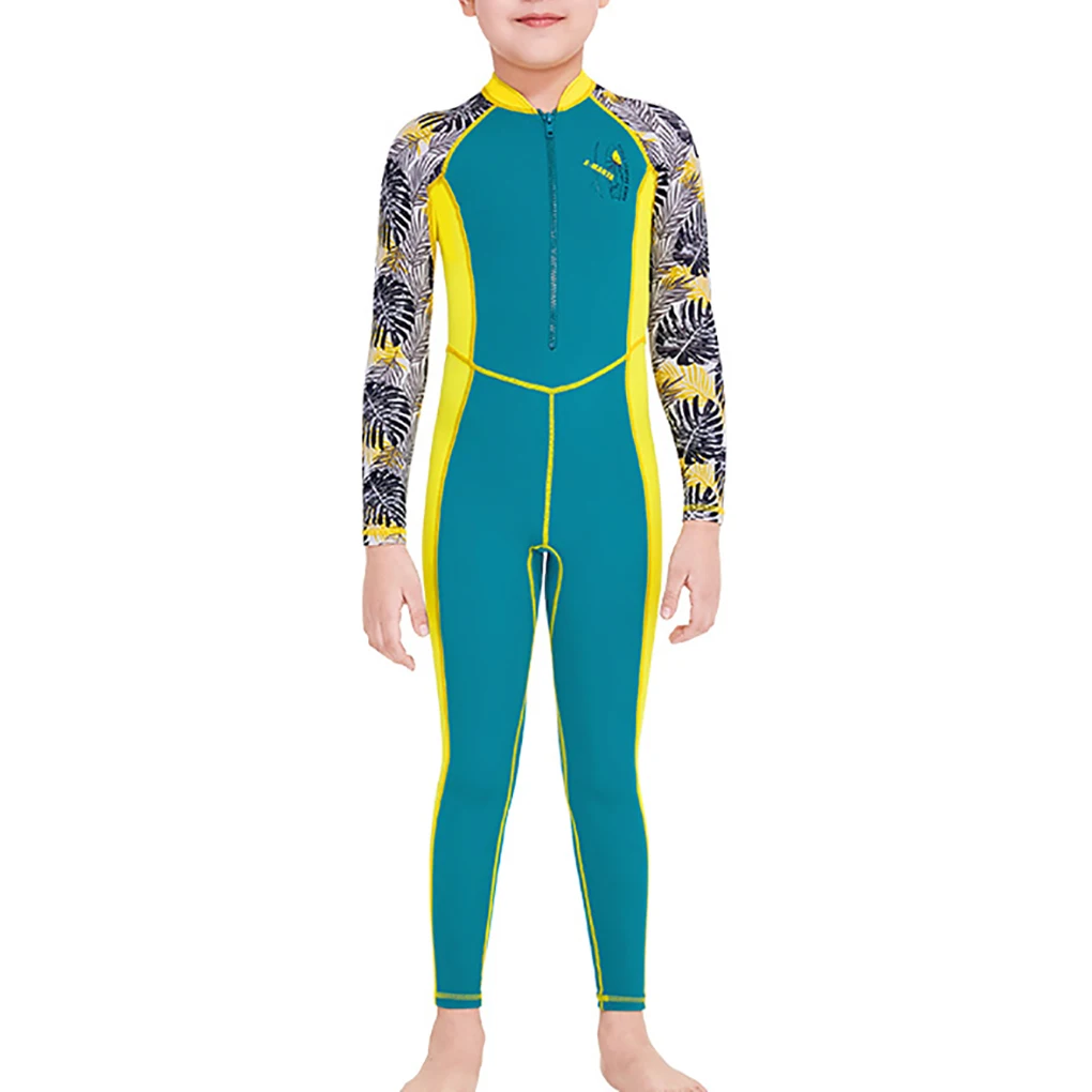 

1/2 Гидрокостюма, купальный костюм для дайвинга, пляжный разноцветный Детский Гидрокостюм с длинными рукавами и брюками, Молодежный Свободн...