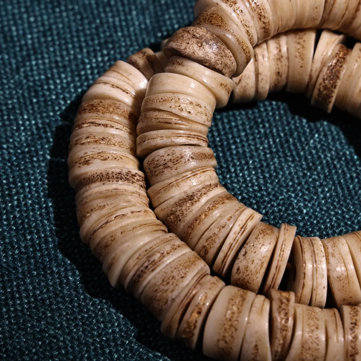 10-дюймовая коллекция тибетского храма старая натуральная кость габалы бусины