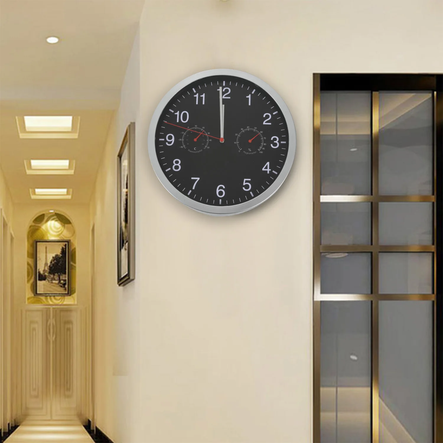 Бесшумные кварцевые настенные часы 3 в 1 тихий бесшумный механизм для подметания