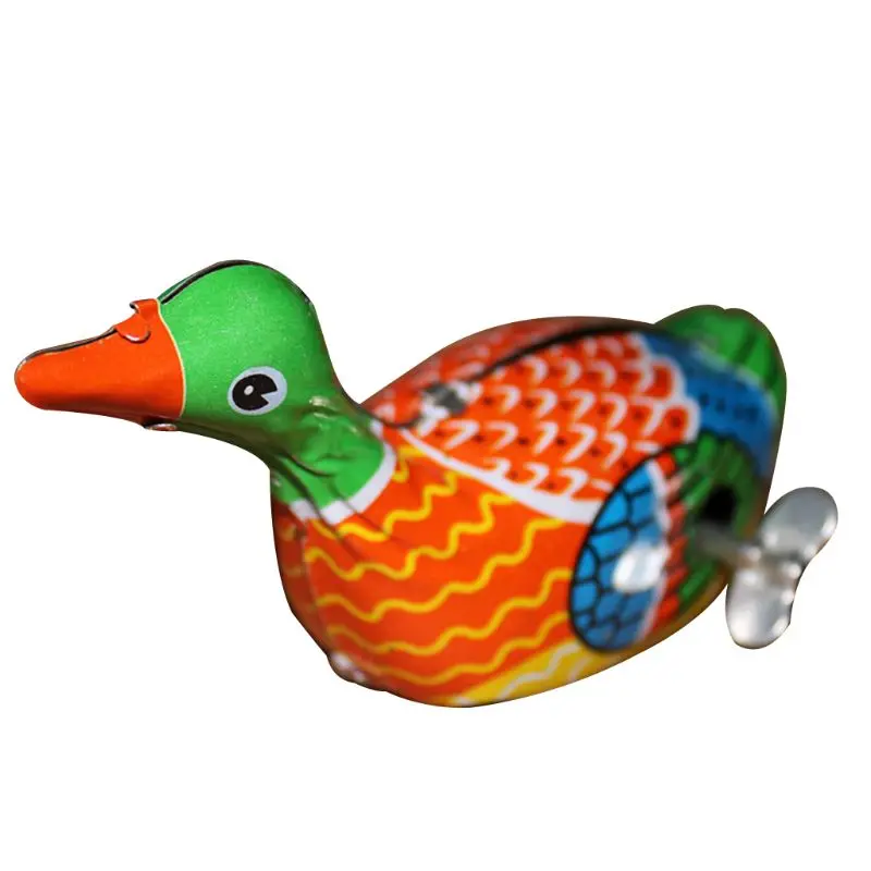 

Retro Vintage Classic Clockwork Wind Up Walking Metal Tin Swimming Duck Ki DropShipping
